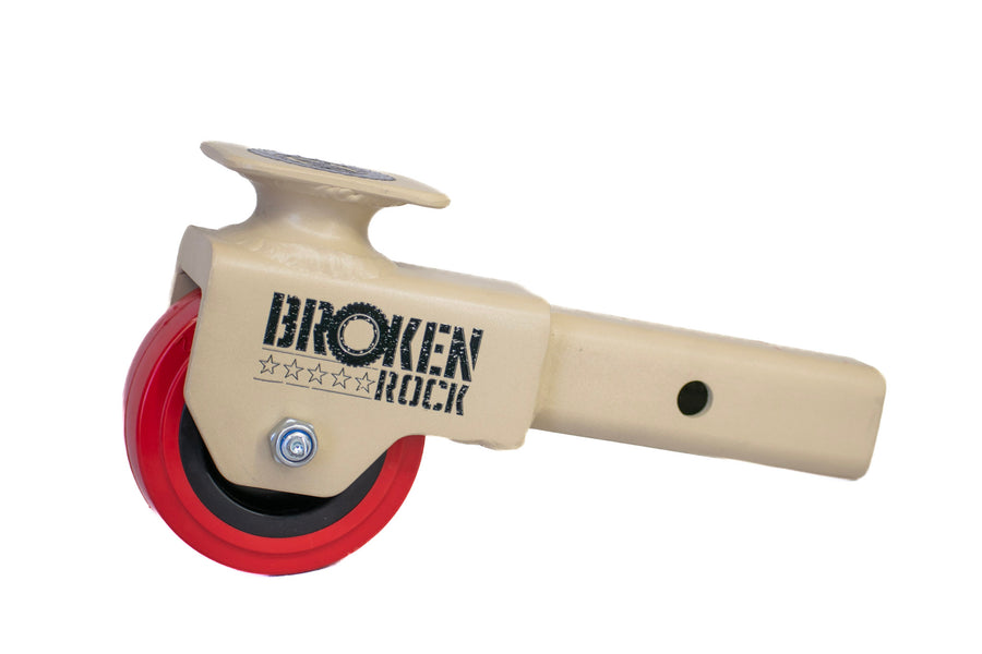 Recovery Point Hitch Roller Desert Sand Edition with red wheel